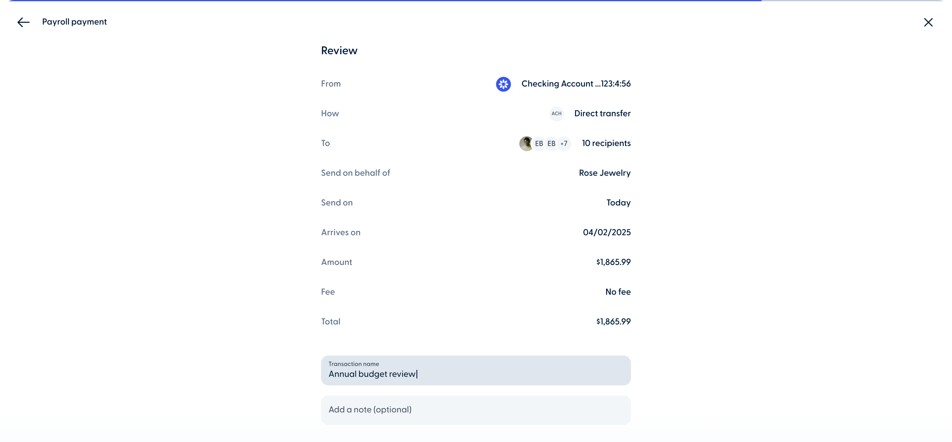 Biz 1 Custom names for batch transactions