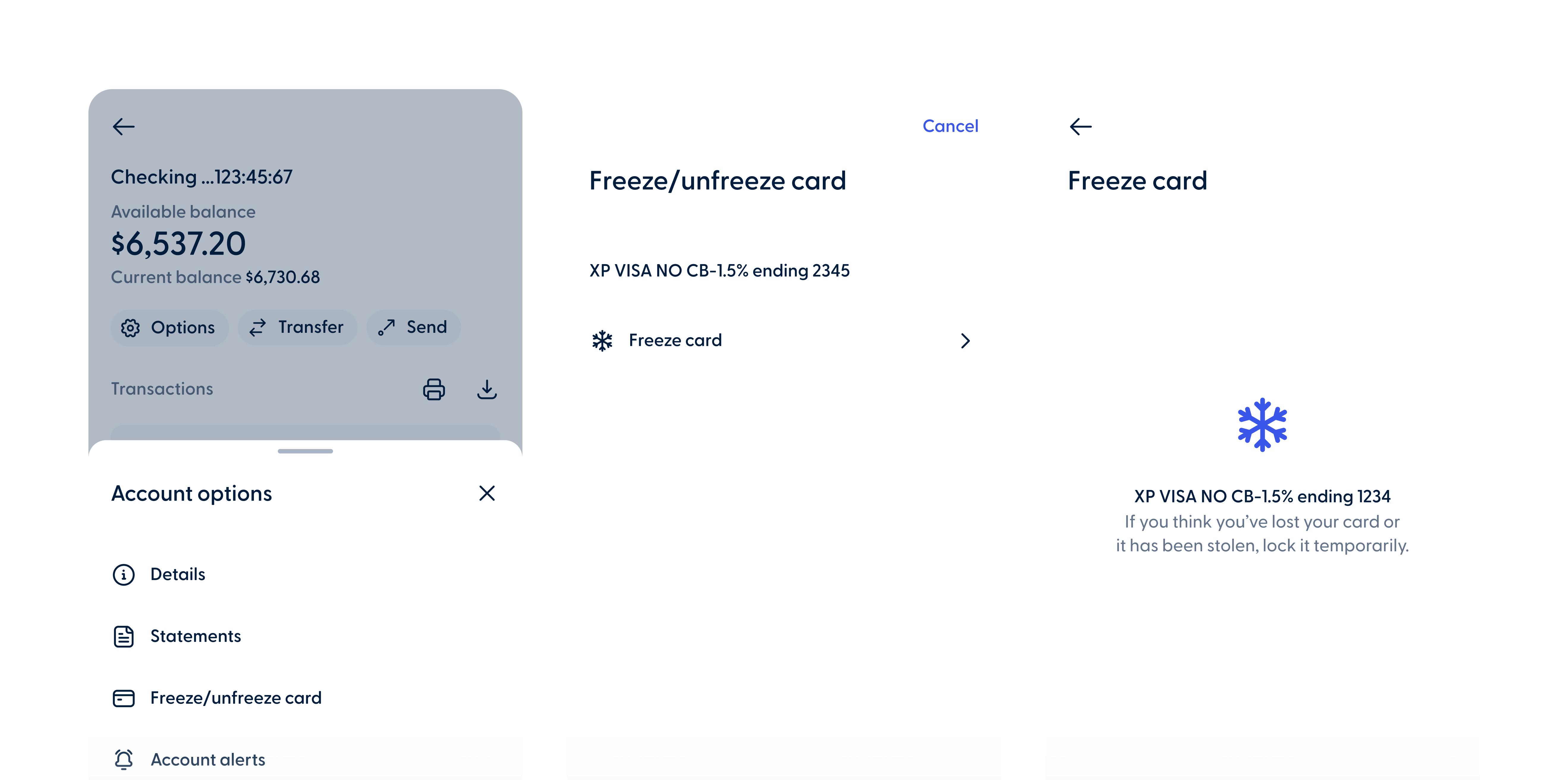 Unfreeze card update