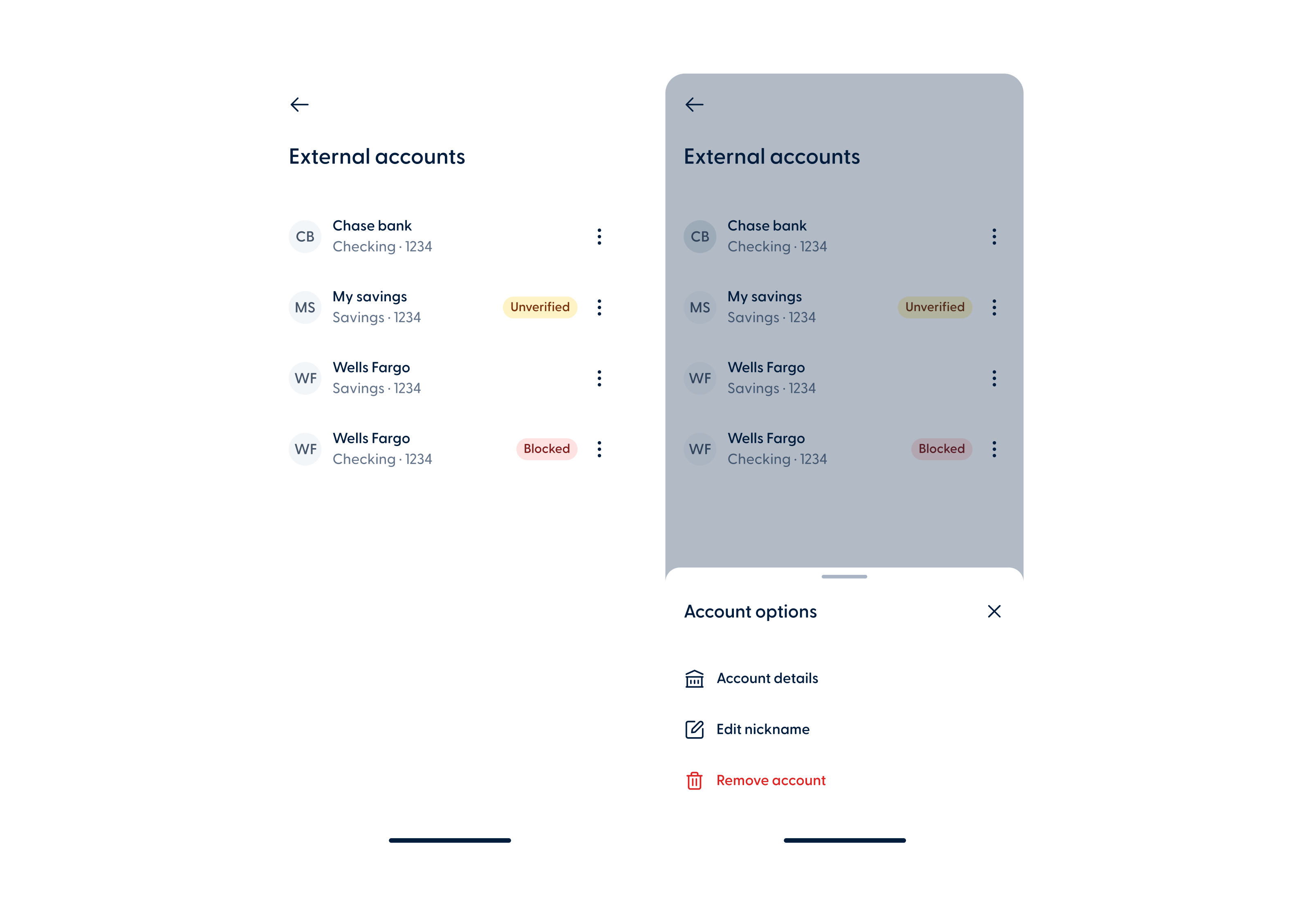 You 1 External accounts improvement 2