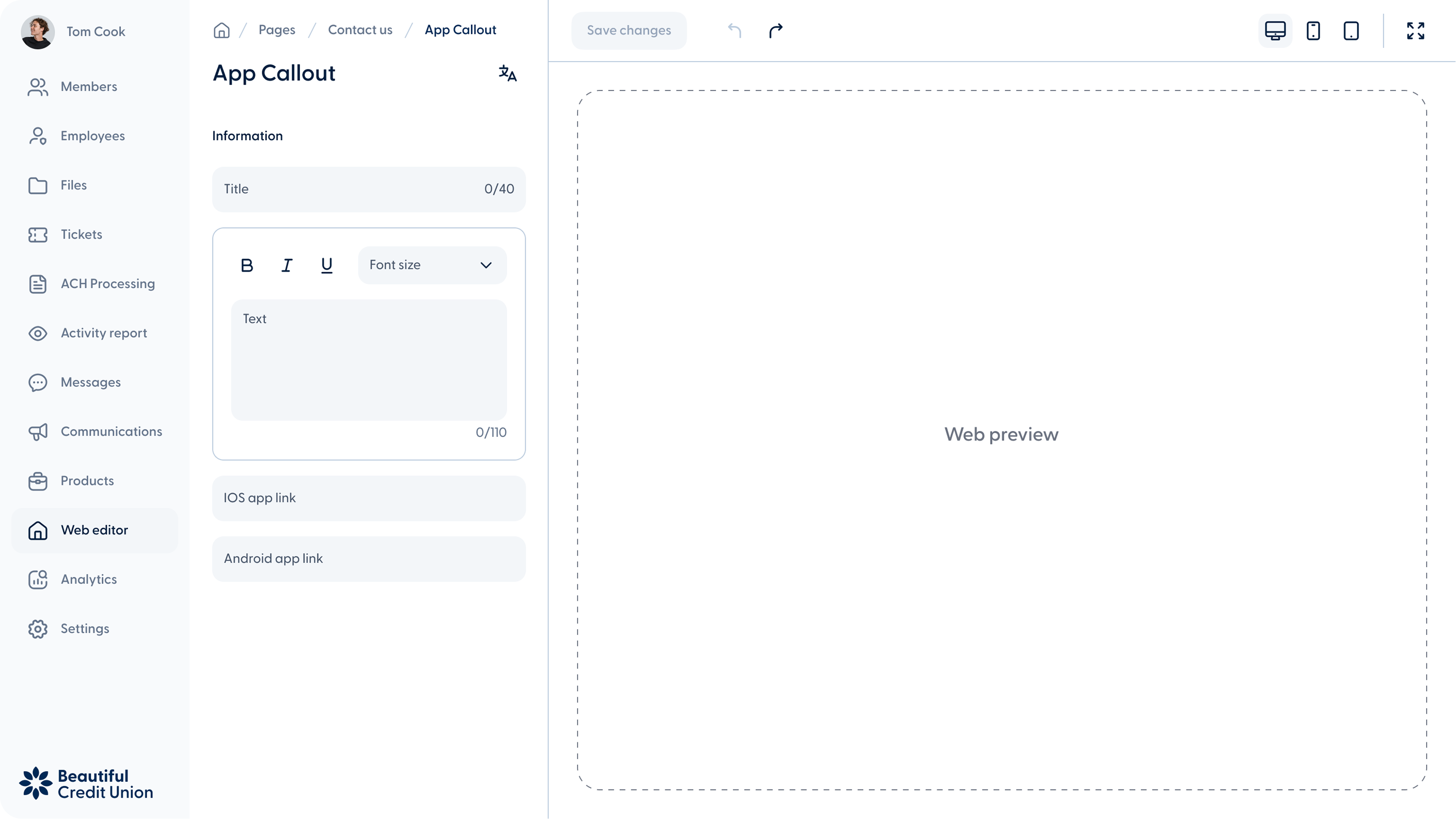 Web - Simple Text Editor