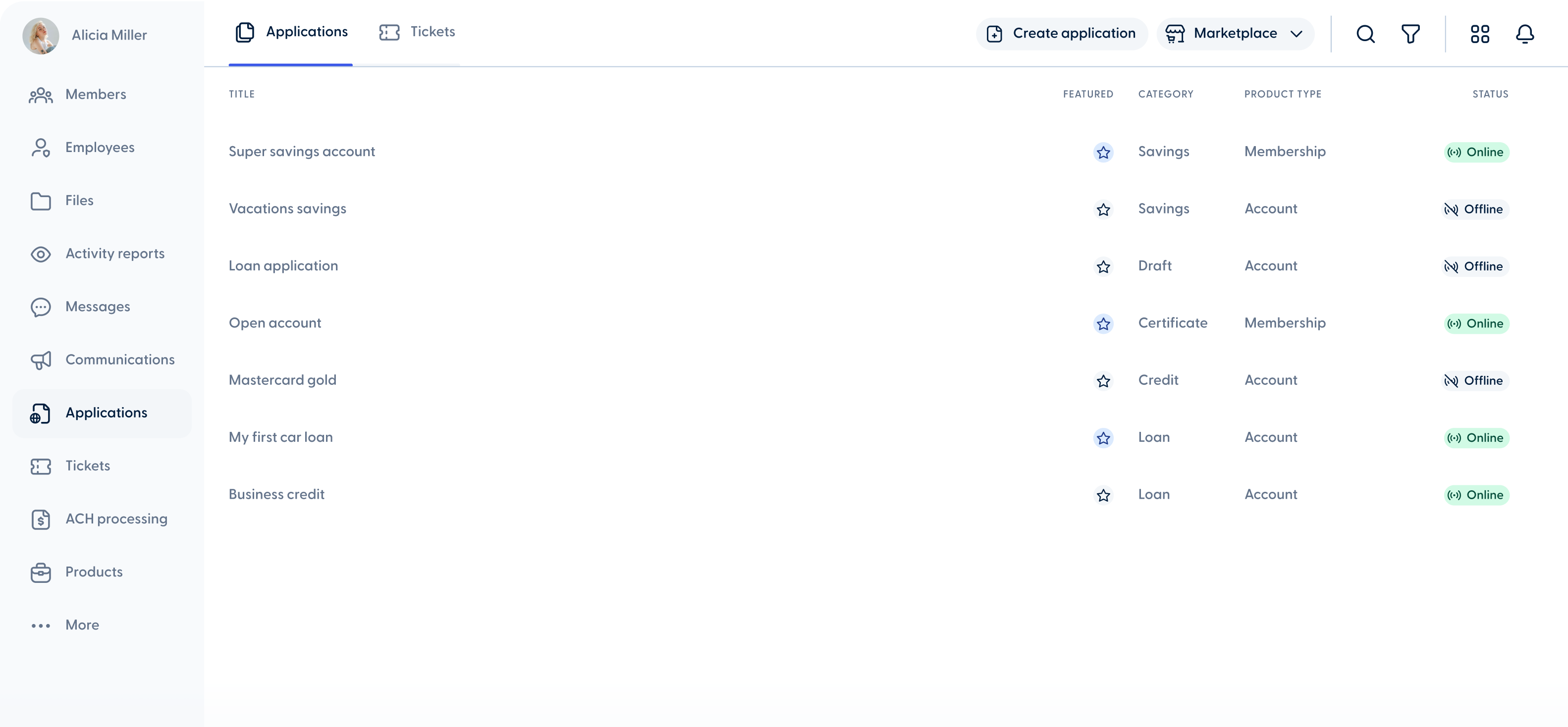 Breeze New “Applications” module in the admin portal2