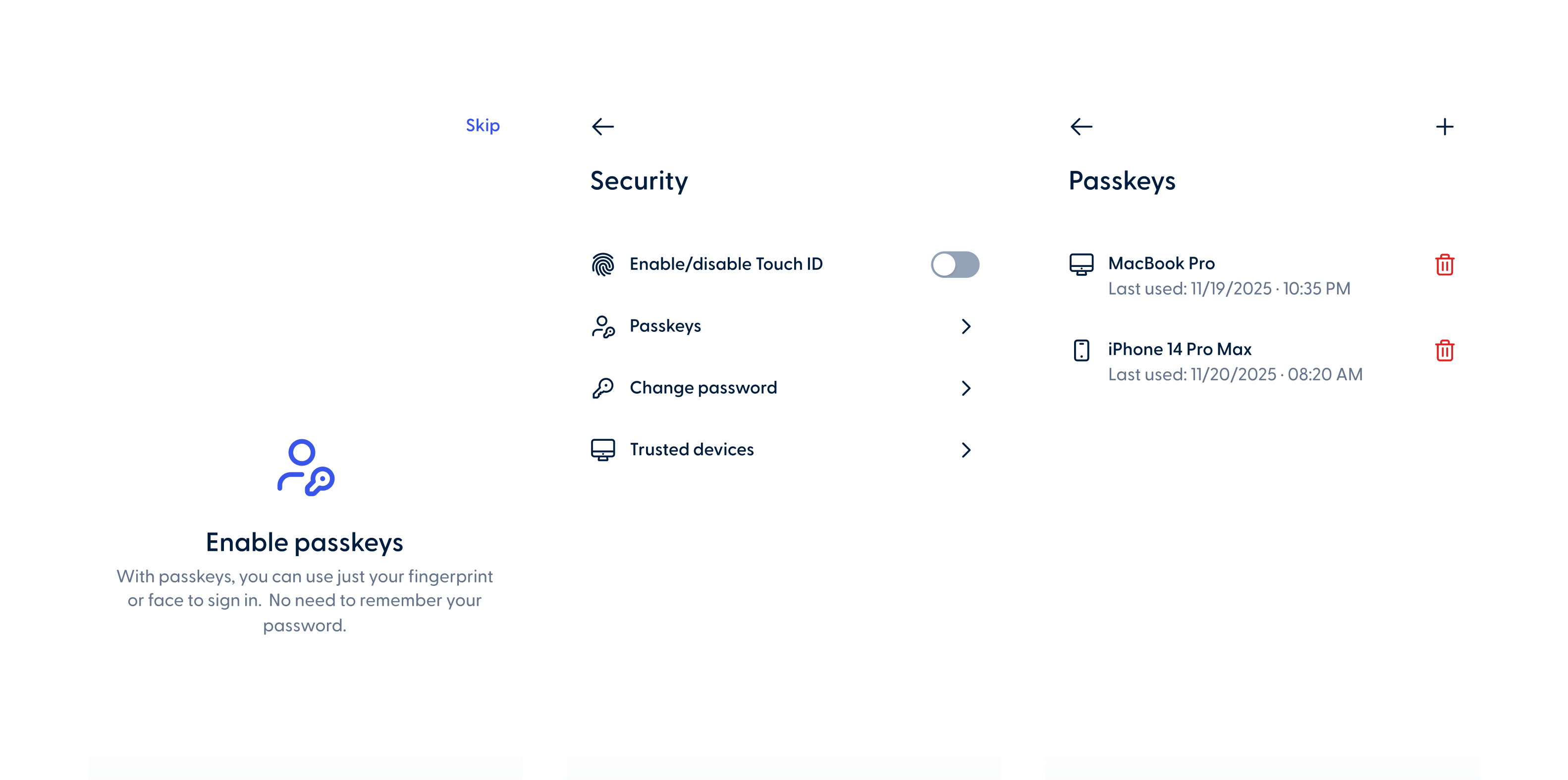 You New passkey authentication mobile