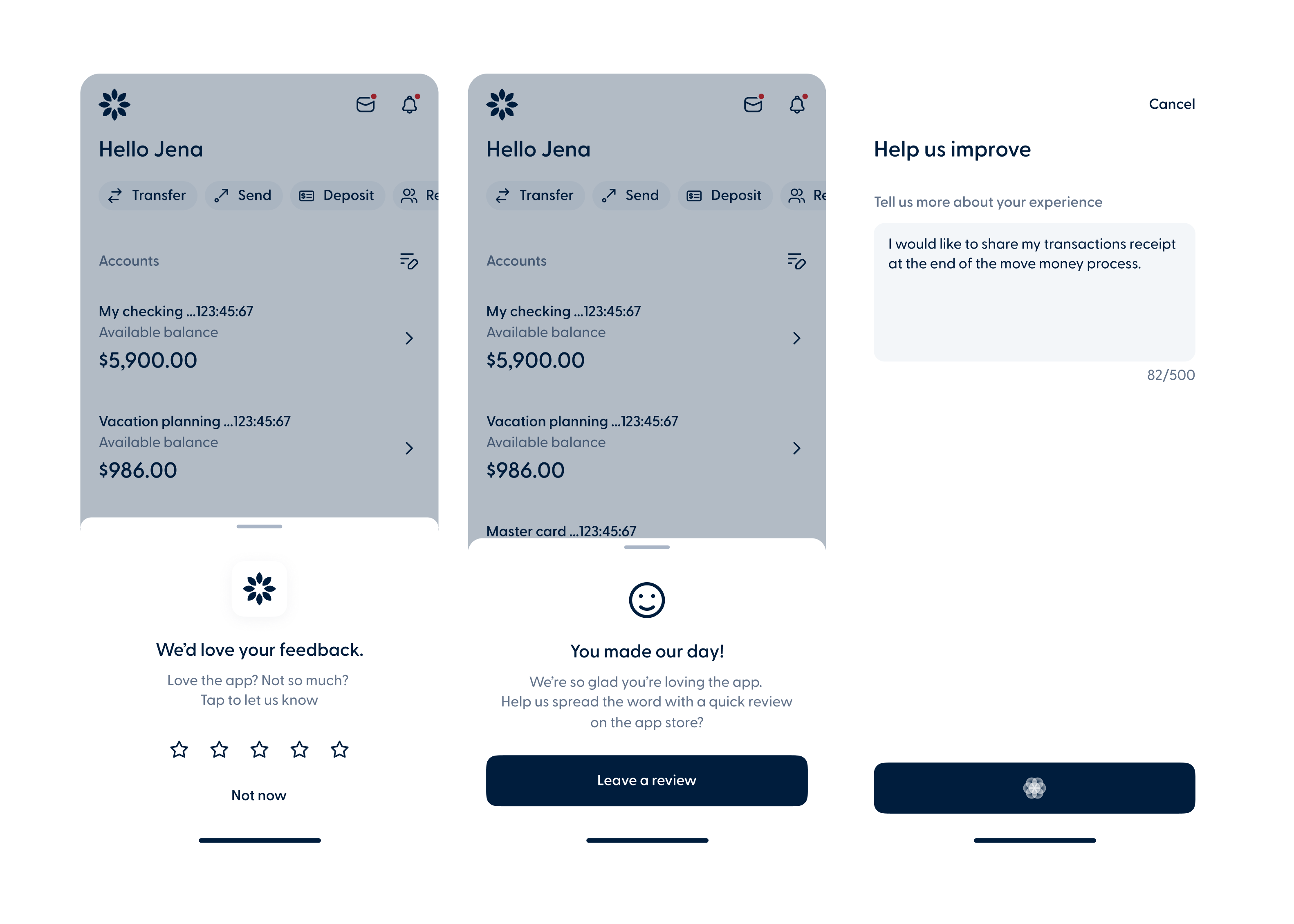 You - New mobile banking app ratings