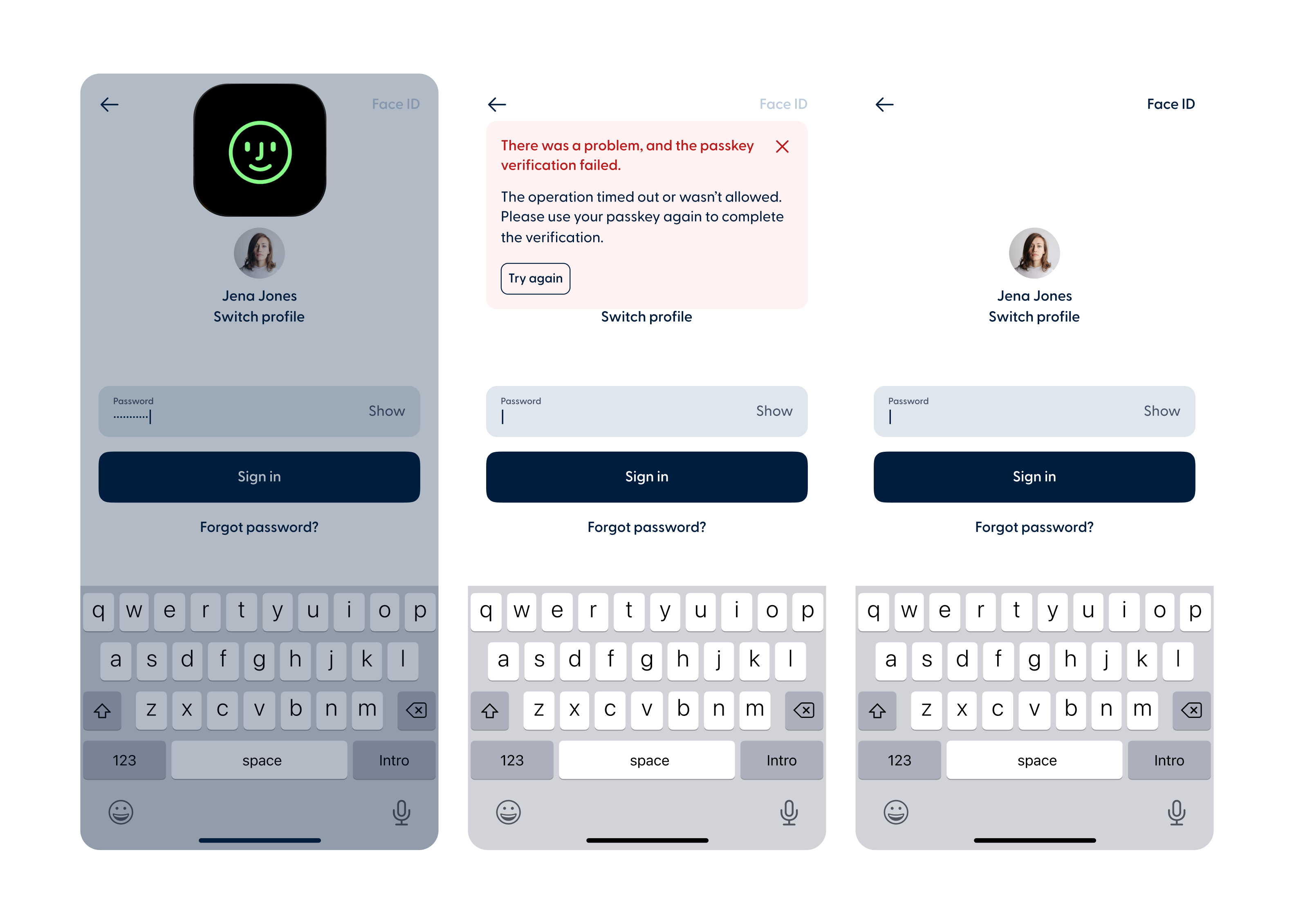Improved sign-in in the mobile banking app