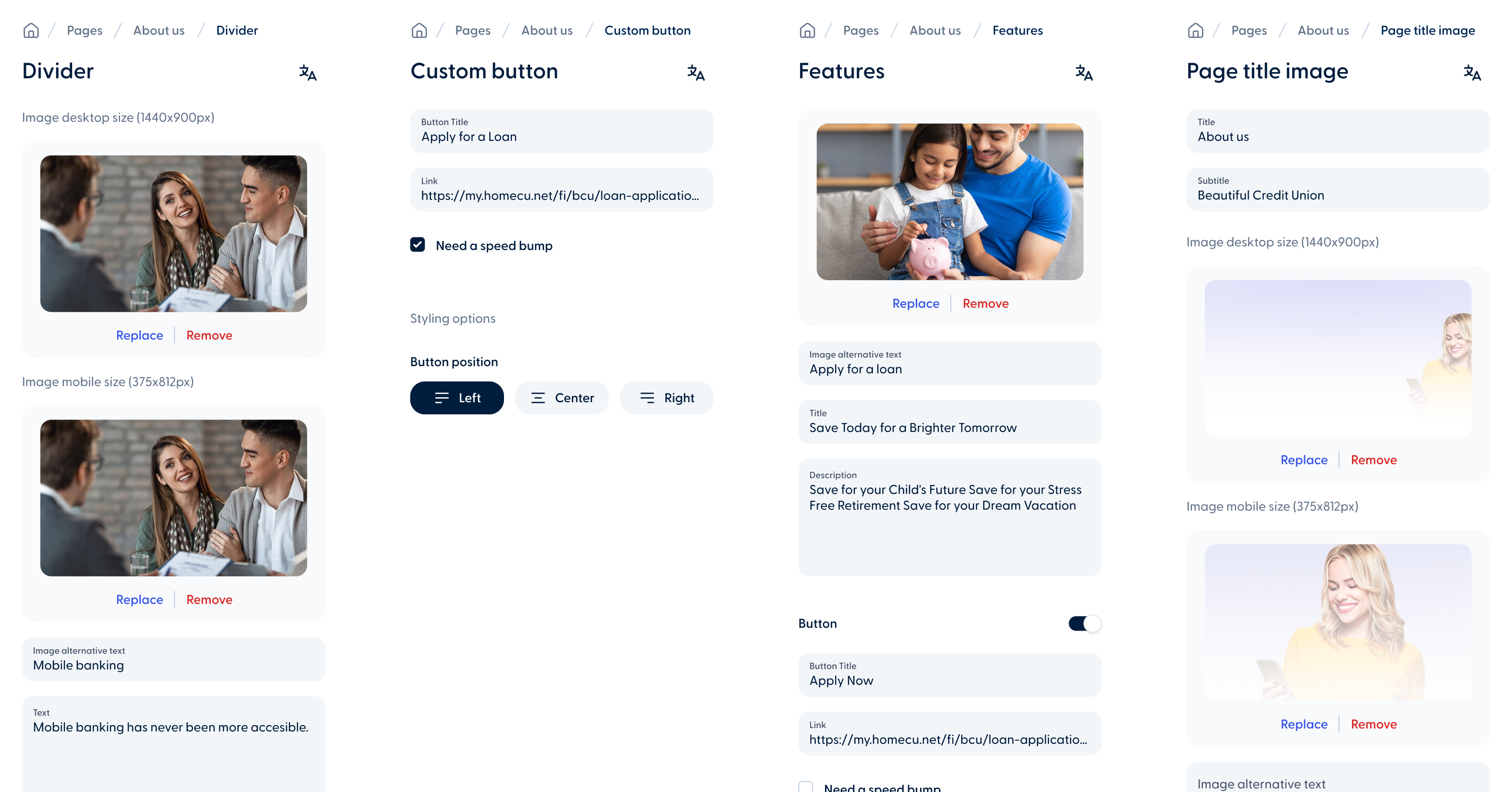 Design improvements across components