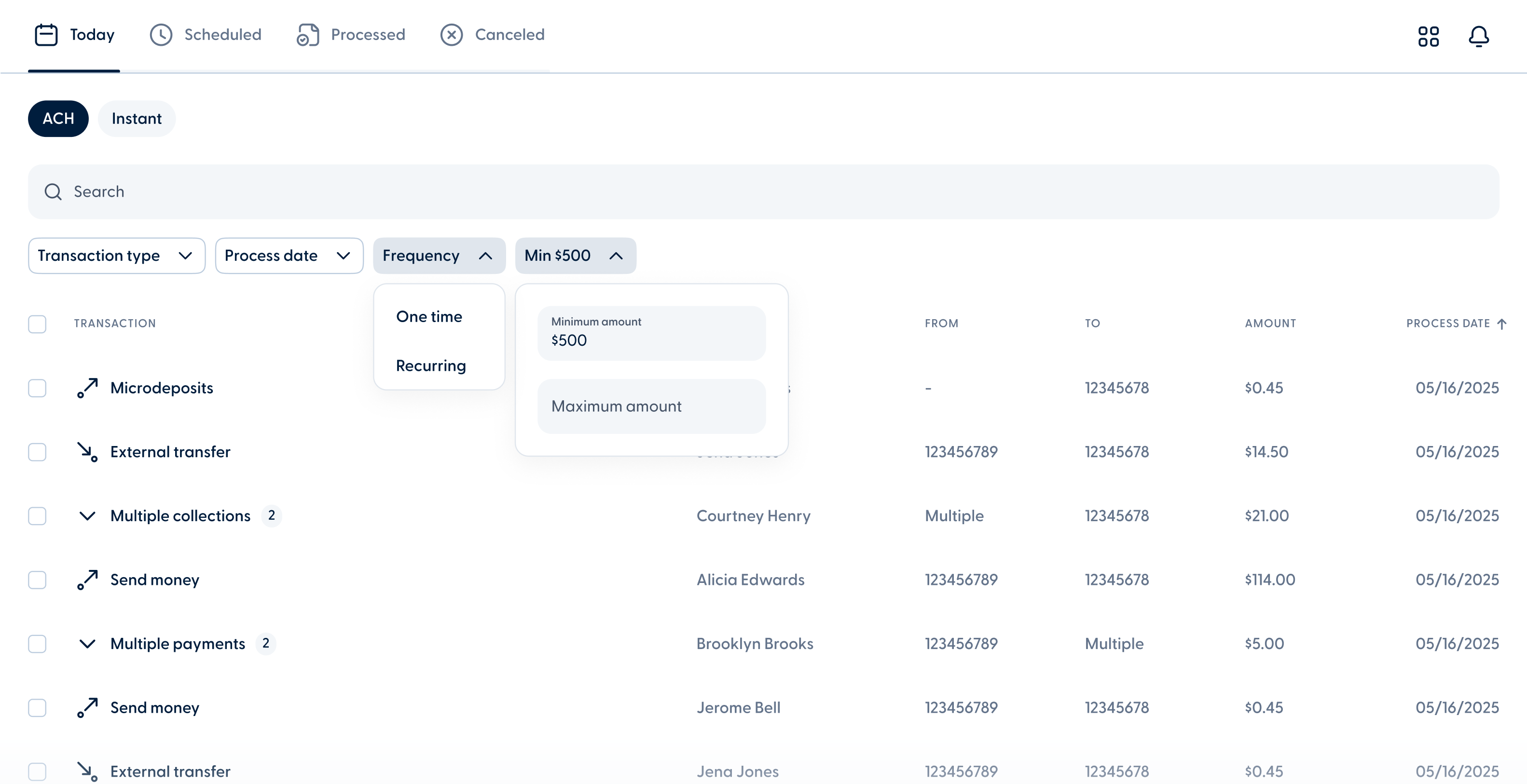 You - Recurring transactions management improvement
