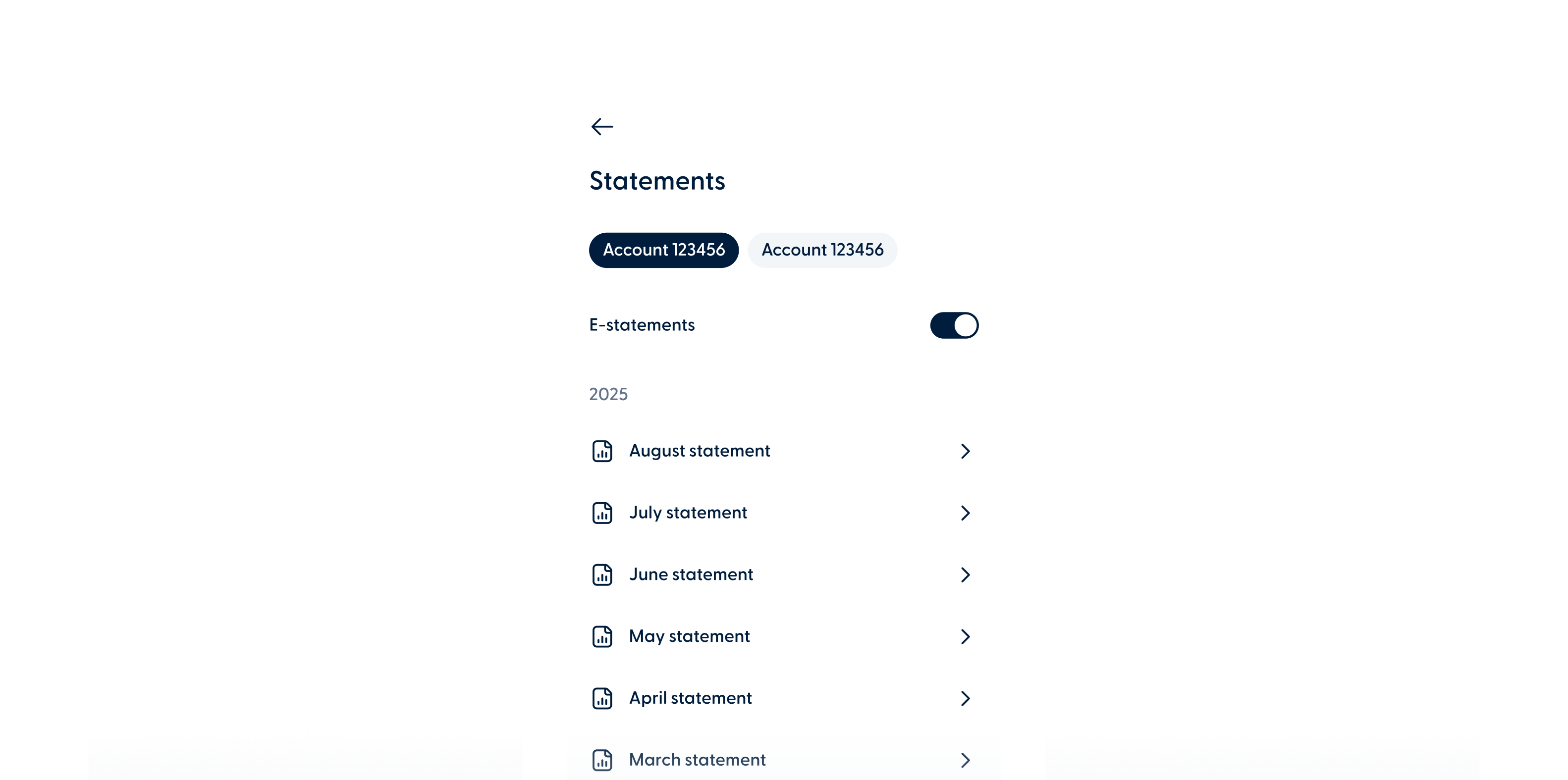 Improved “Statements” module design