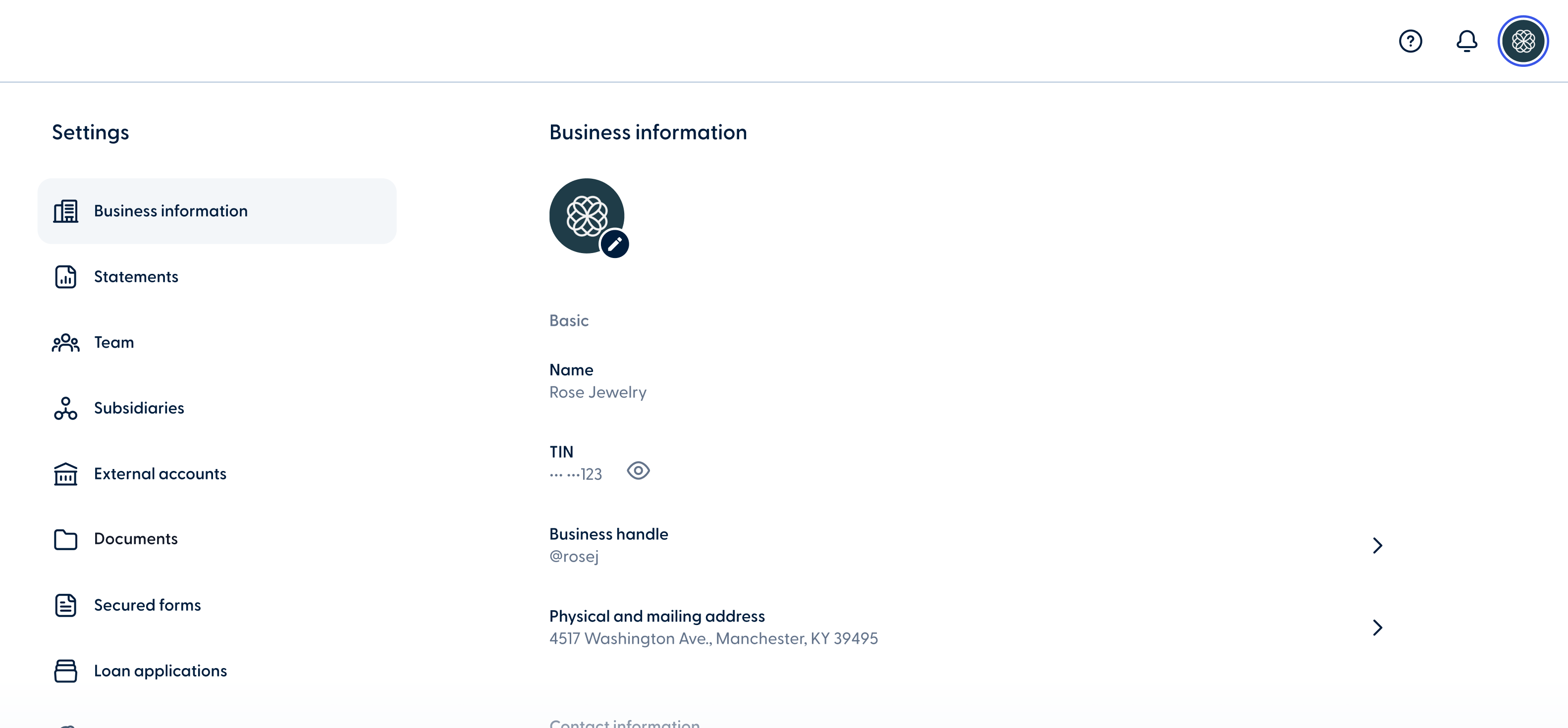 Improved business profile1