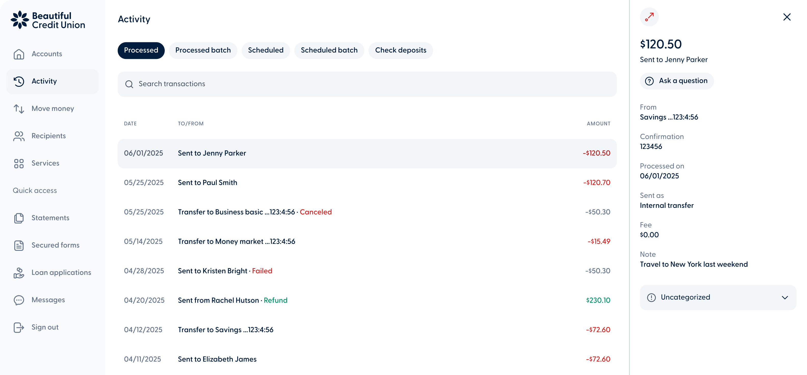 Transactions module renamed to Activity with updated design 1