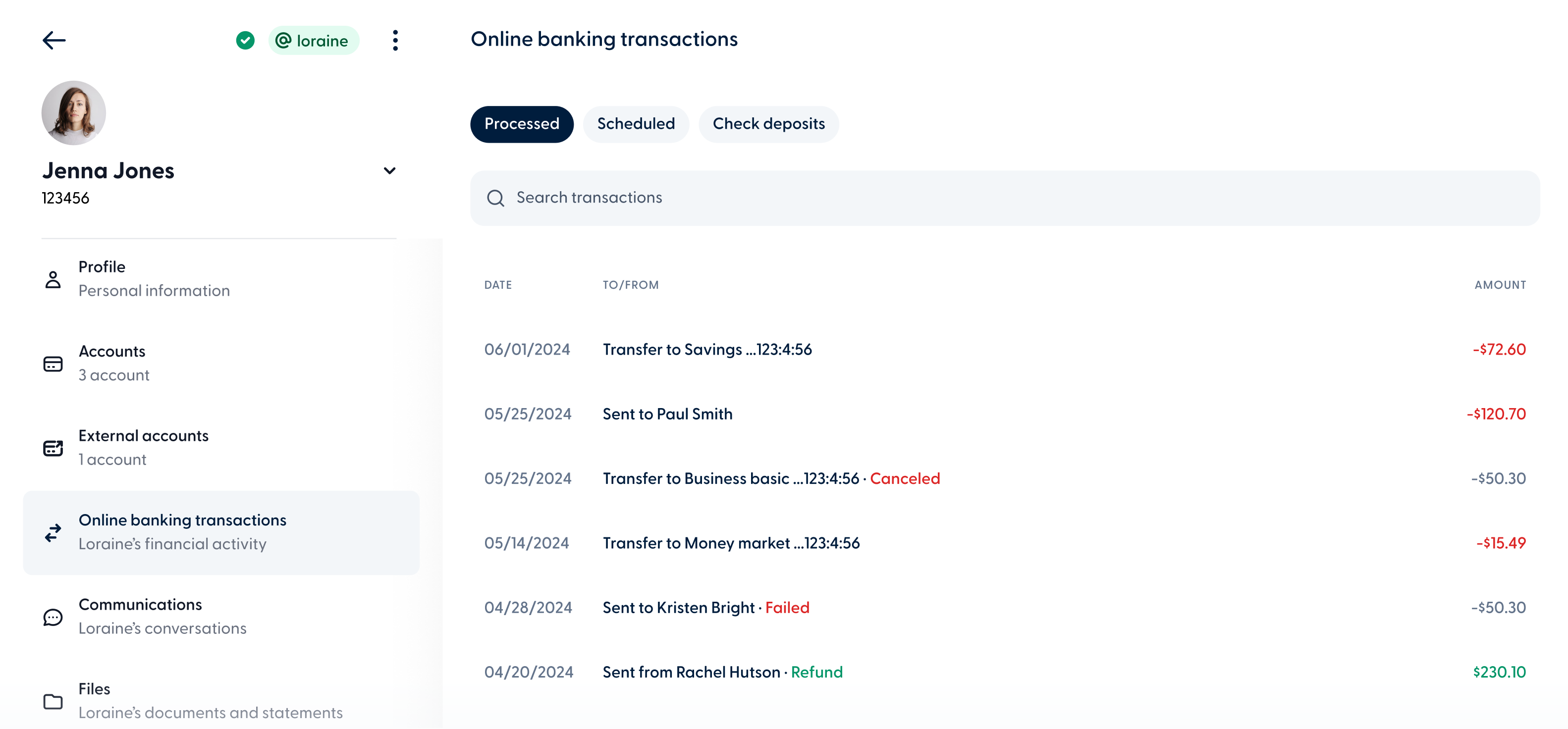 You - Updated online banking transactions